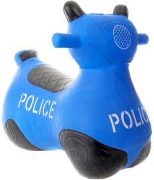 Hopsadlo gumov Motorka policejn modr set baby skkadlo s pumpikou
