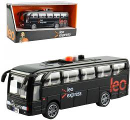Autobus Leo Express 16cm hlen idie a stewardky CZ na baterie Svtlo Zvuk